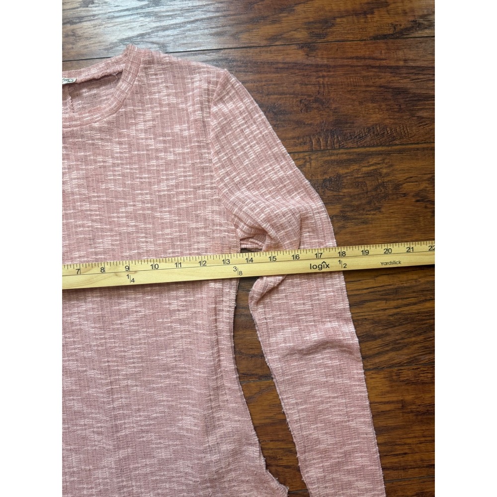 Intimately Free People Pink Space Dye Ribbed Long Sleeve Top XS - Picture 4 of 5